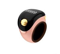 Anello intelligente digitale per conteggio delle perline, con display a LED, struttura in ABS, compatto, portatile, per preghiera, lavoro a maglia, meditazione, hobby, accurato (oro rosa)
