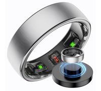 Anello intelligente in acciaio inox, per uomo e donna, 5 ATM, impermeabile, per fitness, Android, iOS, per il sonno, cardiofrequenzimetro, sonno, fitness, contapassi, anello sanitario