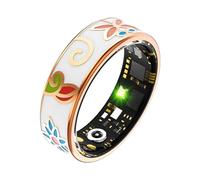 Anello intelligente per donne e uomini, anello IP68 impermeabile per fitness tracker di salute, monitoraggio del sonno e dell'attività, ricarica wireless, fotografia a distanza, senza costi mensili