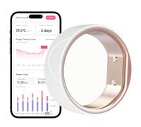 Anello intelligente per monitoraggio della fertilità e dell'ovulazione, sensore di monitoraggio della temperatura portatile con app Auto Sync, analisi periodi e sonno, taglia 8 (Taglia 7)