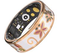 Anello intelligente smaltato per donne e uomini, senza costi di abbonamento, fitness tracker con monitoraggio del sonno, frequenza cardiaca, SpO2, impermeabile IP68, per iPhone e Android, tracker