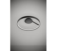 ANELLO LAMPADA DA PARETE O SOFFITTO NERO VERNICIATO DIAM.55cm 2700K 2668LM 33W