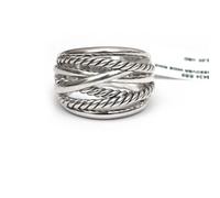 Anello Largo Crossover Nuovo Da Donna DAVID YURMAN In Argento Sterling Taglia 9