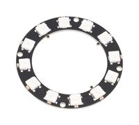 Anello LED RGB indirizzabile individuale, controllo facile, connessione microcontrollore, catenabile, basso consumo energetico, perfetto per progetti, la confezione include 1 anello LED (12 LED)