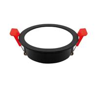 Anello LED rotondo da incasso compatto 4 W CCT nero, ideale per illuminazione moderna ed efficiente in interni.
