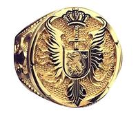 Anello Leone da Uomo, Anello con testa di leone vichingo nordico, Anello corona di leone in oro, anello di ala scudo gotico, anello leone hip hop, anello amuleto Totem leone antico, Metallo