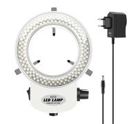 Anello luminoso a 144 LED, compatibile con mini lampade per microscopio, luce bianca regolabile da 0