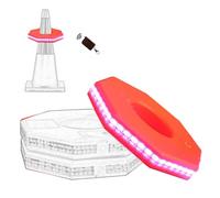 Anello luminoso a LED con anello di avvertimento - Anello cono stradale per avviso notturno, parcheggio, sicurezza stradale, eventi di costruzione, telecomando opzionale(B,27cm/10.6in)