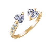 Anello Luminoso A Led Treppiede Anelli di fidanzamento con zirconi a taglio rotondo da donna. Anelli di gioielli per donna Del Signore Degli Anelli (A, One Size)