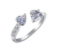 Anello Luminoso A Led Treppiede Anelli di fidanzamento con zirconi a taglio rotondo da donna. Anelli di gioielli per donna Del Signore Degli Anelli (B, One Size)