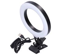 Anello luminoso compatto con portabilità USB, illuminazione a LED dimmerabile per videoconferenze con simulazione di luce naturale morbida per