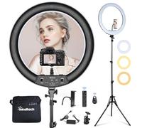 Anello luminoso da 21 pollici con treppiede e supporto per telefono per Vlog, YouTube Video, 3000K-6000K, anello luminoso a LED bicolore dimmerabile per trucco, selfie e fotocamera, controllo con