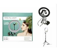 Anello Luminoso LED Con Treppiedi Per Selfie Luce Video Ring Light 10" Telefono