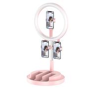 Anello Luminoso LED Lampada Make UP Supporto Cellulare Selfie Ring 3 Luci BK-01