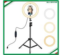 ✅ANELLO LUMINOSO LED TREPPIEDI SELFIE LUCE TIK TOK RING LIGHT 10" 26CM TELEFONO✅