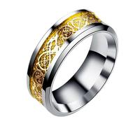 Anello luminoso Nero Moda Uomo Donna Minimalista Anello in acciaio inossidabile Anello luminoso Coppia nel buio Gioielli in oro PrepotenteUtile trattato.