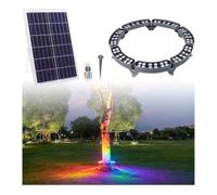 Anello Luminoso Per Albero A LED Solare, Cambio Colore RGB Con Telecomando | Controller Remoto, Resistente All'acqua IP65, Alluminio E Vetro Temperato, Giuntabile,Resistente Al Gelo,Al Calore(7Packs)