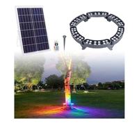 Anello Luminoso Per Albero A LED Solare, Cambio Colore RGB Con Telecomando | Controller Remoto, Resistente All'acqua IP65, Alluminio E Vetro Temperato, Giuntabile,Resistente Al Gelo,Al Calore(6Packs)