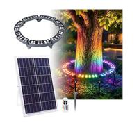 Anello Luminoso Per Albero A LED Solare, Telecomando RGB Per Paesaggio | Controller Remoto, Resistente All'acqua IP65, Alluminio E Vetro Temperato, Giuntabile, Resistente Al Gelo,Al Calore(7Packs)