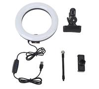 Anello luminoso per selfie ABS, colore e luminosità regolabili, clip su luce di riempimento a LED per videoconferenze, streaming live, robusto, resistente, in alluminio, metallo,