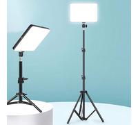 Anello luminoso per selfie da 10 pollici con treppiede regolabile da 43 pollici e supporto per telefono - Pannello di illuminazione a LED per fotografia, vlogging, live streaming, trucco, selfie, riun