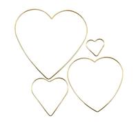 Anello macramè | 4 pezzi decorazioni a forma di stella a cinque punte, acchiappasogni di Natale con luna dorata cuore e anello macramè - per le vacanze progetto artistico corona scuola attività adulti