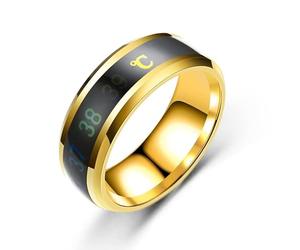 Anello magico di moda per le donne e l'uomo display della temperatura anelli intelligenti personalità titanio acciaio dito gioielli accessori regalo design professionale