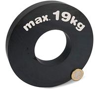Anello magnetico Ø140 x Ø60 x 17mm Ferrite Y30 - Forza di attrazione 19 kg - Magneti permanenti ceramici - Anelli magnetici - Calamite ad anello in ferrite - Può essere utilizzato da -40°C a +250°C