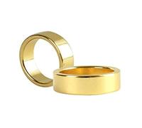 Anello magnetico inciso PK con trucchi magici magici appear vanish magic close up accessori stradali illusioni espediente puntello mentalismo (dorato, 21 mm)