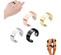 Anello magnetico per il drenaggio linfatico, anello magnetico per disintossicazione linfatica, anello magnetico in rame puro, apertura regolabile, per uomini e donne, Rame