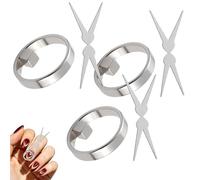 Anello Magnetico per Unghie, Anello Magnetico Regolabile per Effetto Occhio di Gatto, Strumento per Manicure a Forte Magnetismo, Accessorio Riutilizzabile e Portatile (3 set)
