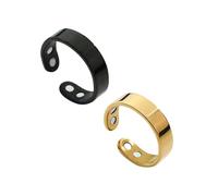 Anello magnetico sano da donna (regolabile) - antistress, miglioramento del sonno e sollievo dalla fatica, anello fitness dimagrante, anello magnetico per terapia e accessori moda oro/argento/oro rosa