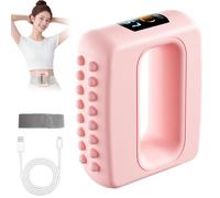 Anello massaggiante senza fili per fascia muscolare di tutto il corpo, strumento massaggiante per fascia muscolare per modellare l'addome e combattere la cellulite, funzionamento silenzioso (Rosa)