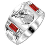 Anello Massiccio Personalizzabile Freemason In Argento Sterling 0.925 Per Uomo