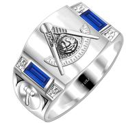 Anello Massonico Personalizzabile In Argento Sterling 0.925 Per Uomini