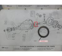 ANELLO METALLICO DISTANZIALE PIGNONE DIFFERENZIALE MM 3,10 FIAT 124 TT 4139441
