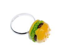 Anello Miniblings Fast Food Hamburger 3D Burger Ristorante USA