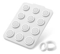 Anello misura dito francese, misura dito per anello in plastica, strumento di misurazione con dodici misure da 4 a 15, kit misuratore per dito portatile bianco per uomini e donne