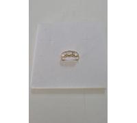 ANELLO Modello TRILOGY Donna In ORO GIALLO 18 Karati 750% Con Zirconi Bianchi