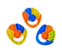 Anello morso arcobaleno arancione, senza BPA, anello morso rinfrescante come aiuto dentale a partire da 3 mesi