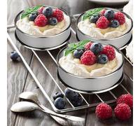 Anello multiuso in acciaio inox per modellare pancake, crostate e piccole torte con risultati costanti ogni volta (10 cm)