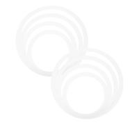 Anello Muto per Tamburo Rullante Bianco, Set 2 Pezzi