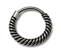 Anello Naso Spirale Bobina Argento Sterling 925 Cerchio Setto Daith...