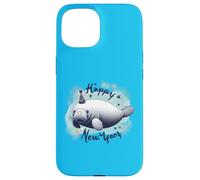 Anello nel nuovo anno con il nostro lamantino "Happy New Years" Custodia per iPhone 15