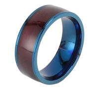 Anello NFC Smart, Anello NFC per Telefono Cellulare in Acciaio Impermeabile per Chip Ntag213, Indossabile Fasion Ring per Uomo o Donna Sblocca le Serrature Intelligenti, (BLUE)