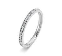 Anello Nuziale, Anello Pietra Donna Zirconia Cubica Acciaio Inossidabile Taglia 12 2mm Pieno di Stelle Engraved Regalo per Migliore Amico Graduation