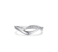 Anello nuziale da donna 925, anello di nozze con croce ad arco, con zirconi, forma rotonda, in argento, regalo di compleanno, 12 (16,6), Zirconia cubica