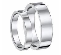 Anello Nuziale In Platino His & Hers Piatto 3mm & 5mm
