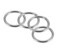 Anello O saldato, 60 x 6mm robusti anelli tondi in acciaio inox 4pz