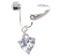Anello Ombelico Finto a Clip per Donna, Lega Argento 2,9x1x0,5cm | Foratura, Tenuta Sicura, Lucentezza Duratura, per Ombelico e Top Corti, Stile Classico